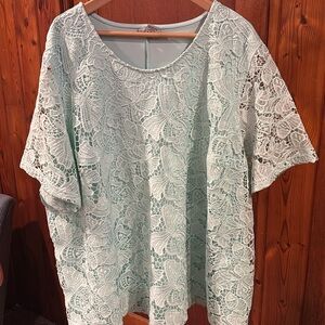 Catherine’s Satin Lace Top